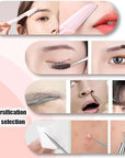 [9+1 PCS] Tweezers Kit, Tweezer for Women Facial Hair, Professional Tweezers Set, Eyebrow Tweezer, Professional Stainless Steel Eyebrow for Women &Men,Black And Pink Beauty Sets.