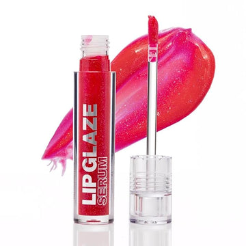Palladio Lip Glaze Serum, Hydrating Lip Gloss with Peptides & Hyaluronic Acid for Plump, Smooth, and Nourished Lips – Vegan, High-Shine, Non-Sticky Finish (Cherry Sangria)