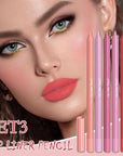 evpct 6Pcs Long-Lasting Lip Liner Pencils Set for Shaping & Sculpting Lips, Light Orange Berry Rose Red Purple Coral Pink Waterproof Longwear Matte Rich Lip Colors Liner Crayon Lipstick 03