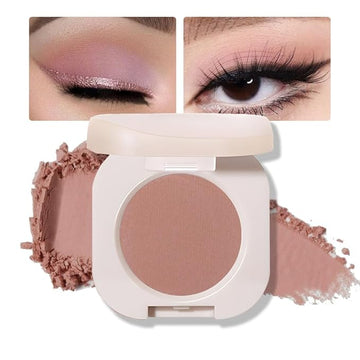 Pressed Single Matte Tan Eyeshadow Palette, Brown Eyeshadow For Old Women, Neutral Matte Pressed Powder Single Vegan Eyeshadow; Talc, Paraben & Cruelty Free, (03)