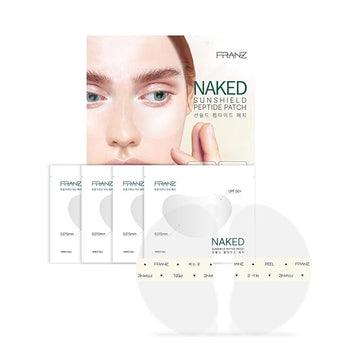 FRANZ UV Protection Peptide Sun Patches, Ultra-Thin Sunshield for Face, 4 Pairs (Regular Size), Anti-Aging & Skin Rejuvenation, Perfect for Outdoor Sports – Golf, Hiking, Driving, Korean Skincare