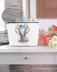 Floral elephant cosmetic bag elephant