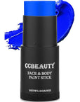 CCbeauty Neon Blue Face Paint Stick, UV Blue Face Painting Kit, Full Coverage SFX Makeup Foundation, Professional Non-Toxic Body Paint for Halloween Costume Cosplay Party, Glow In The Dark Makeup