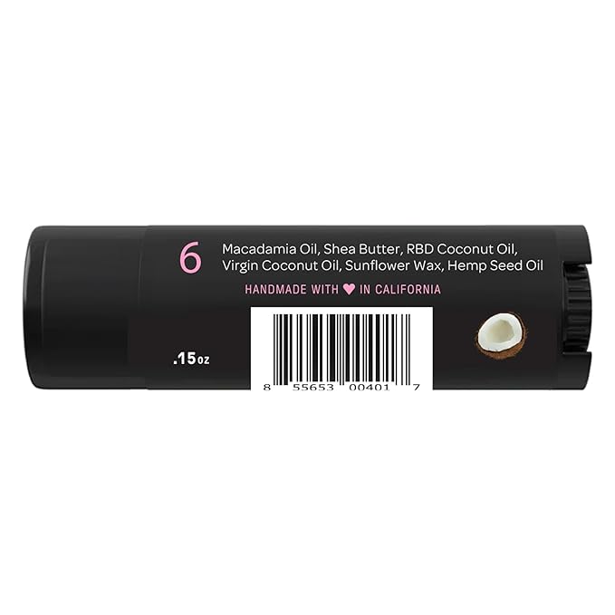 Ellovi Natural Lip Butter Lip Balm - Original - Pure Enough to Eat - Made With Just 6 Vegan Ingredients - 100% Natural & Organic Moisturizing Lip Care for All Day Hydration (Single)