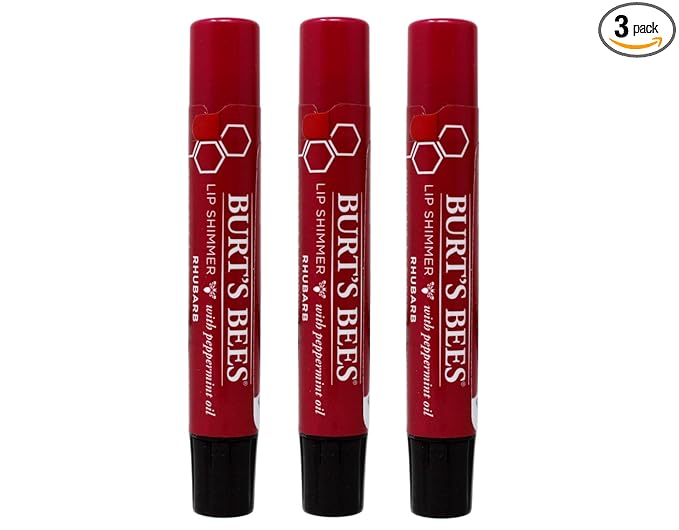 Burt's Bees Lip Shimmer, Rhubarb 0.09 oz
