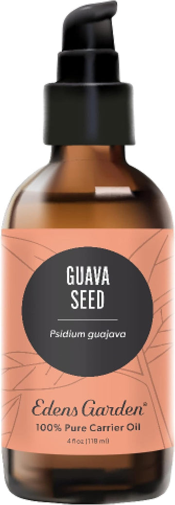 Edens Garden Guava Seed Carrier Oil- 100% Pure Premium Cold Pressed & Hexane Free, Natural Moisturizer for Face, Skin, Body, Hair & Nails, Beauty, Anti-Aging, Diluting Essential Oils 118 ml (4 fl oz)