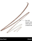 Morphe Micro Dual Eyebrow Pencil - Dual-Ended Brow Pencil Featuring a Retractable, Ultra-Precise, Pointed Tip - Richly Pigmented, Smooth-Gliding, Long-Lasting Wax Formula - Mocha (0.003 oz)