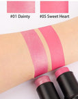 evpct 2Pcs Shimmer Pink Rose Cream Blush Stick