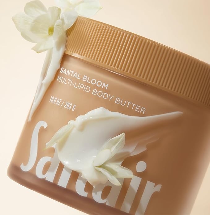 Saltair Multi-Lipid Body Butter - Rich, Nourishing Santal Bloom Hydrating Body Cream with Ceramide Complex, Coconut Oil, Shea Butter, and Sea Buckthorn. Deep Moisturizing Dry Skin Care. 10oz Jar