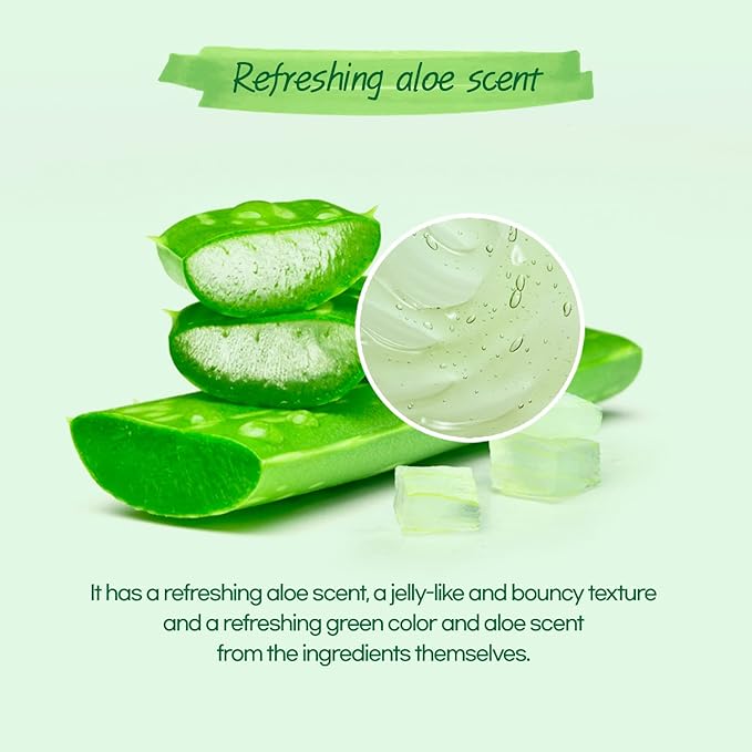 by.H Organic Aloe Vera Soothing Gel-Natural Moisturizer for Skin and Hair, Effective for Sunburns, Razor Burns, Non-Greasy Formula, Skincare [Made in Korea] (Jar Type-3 Pack)