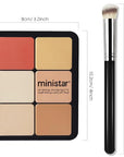 12 Colors Cream [Blush Contour Concealer Highlighter] Makeup Palette for Cheeks - All in One Makeup Palette Kit with Brush, Long Wearing Waterproof Blendable Face Make Up Pallete (#05)