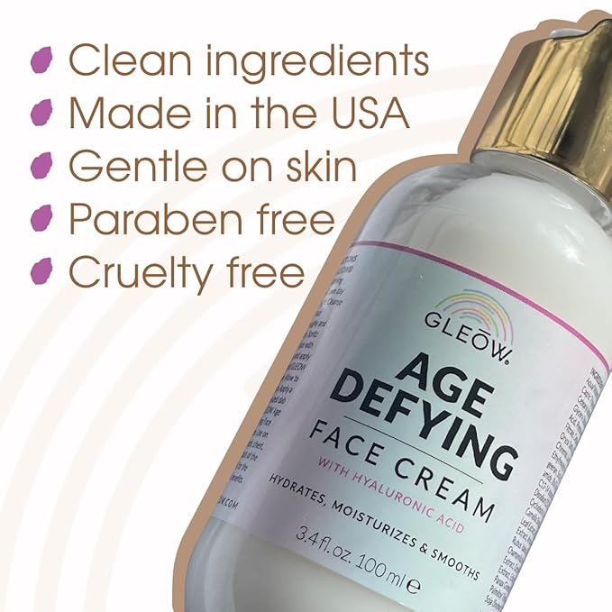 GLEOW Face Tanning Drops to Add to Moisturizer, Face Self Tanner with Revitalizing Cream, Bronzing Drops with Hydrating Cream 1oz+3.4oz