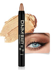 evpct Beige Gold Shimmer Cream Eye Shadow Brightener Sticks Set for Eyes, Gold Shimmery Matte Pencil Eye shadow Applicator Stick Pen Palette Makeup Waterproof sombras en crema para ojos 15#