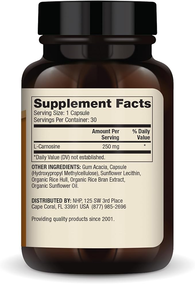 Dr. Mercola Liposomal Carnosine, 250mg Per Capsule, 30 Servings (30 Capsules), Dietary Supplement, Supports Metabolic Health, Non GMO
