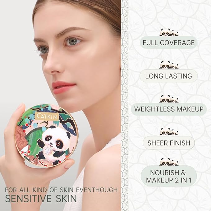 CATKIN Panda Land Full Coverage Cushion Fondation, Breathable