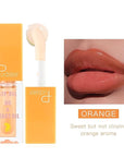 Plumping Lip Oil Set, Hydrating Lip Gloss Tinted Lip Balm Lip Care, Fruit Extract Lip Gloss Tinted for Dry Lip Moisturizing and Hydrating, Long Lasting Nourishing Non-sticky Cup (orange)