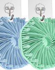 Silicone Body Scrubber,Exfoliating Body Scrubbers for use in Shower,Silicone Body Brush for Showering and Anti-Slippery Handles for All Skin Types,Eco Friendly Shower Scrubber for Body (Baby Blue)