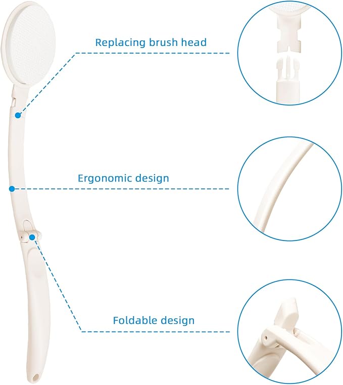 Lotion Applicator for Back,Legs,Feet, Self Application of Sunscreen, Sunless Self-Tanning, Skin Cream, Acne, Back Applicator for Lotion for Women