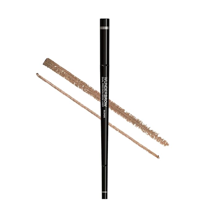 Wunderbrow Dual Precision Brow Liner, Eyebrow Liner Pencil With Angled Tip and Ultra Fine Tip Dual Precision Brow Liner Eye Brow Make Up, Color Blonde