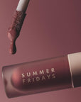 Summer Fridays Dream Lip Oil - Tinted Lip Oil with Moisturizing Sheer Coverage, High-Shine and Deep Hydration - Non-Sticky Formula for Long-Lasting Softness - Soft Mauve (0.15 Oz)