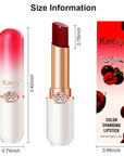 Kaely 3Pcs Peach Strawberry Red Cherry Hydrating Lipstick Tinted Lip Balm, Color Changing PH Lipstick Makeup, Korean Magic Lip Stain Long Lasting Waterproof, labiales magicos 24 horas originales