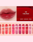 ETUDE Over Growy Lip Stain Tint, Fake Red, 0.1 oz (3 g), Lipstick, Glossy Finish, Highly Moisturizing, Melotint, Plush, Glossy, Volume, Vegan Certified
