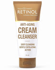 Retinol Cream Cleanser Anti-Aging – 5oz – Daily Deep Cleansing Facial Wash Improves Skin Texture, Moisturizes, And Exfoliates for Softer Face – Renewing Vitamin A Minimizes Wrinkles and Fine Lines