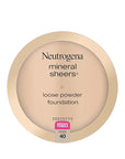 Neutrogena Mineral Sheers Lightweight Loose Powder Makeup Foundation with Vitamins A, C, & E, Sheer to Medium Buildable Coverage, Skin Tone Enhancer, Face Redness Reducer, Nude 40,.19 oz