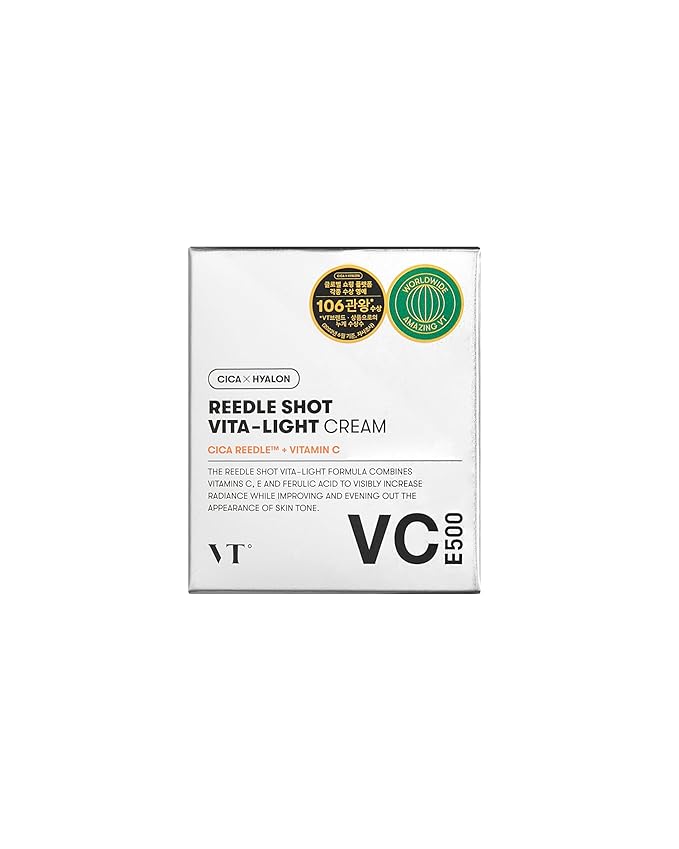 VT COSMETICS Vita-Light Cream | Vitamin C Cream with Vitamin B & E, Face Cream For Glowing & Radiant Skin, Dry, Normal or Sensitive Skin 1.69Fl Oz(50ml)