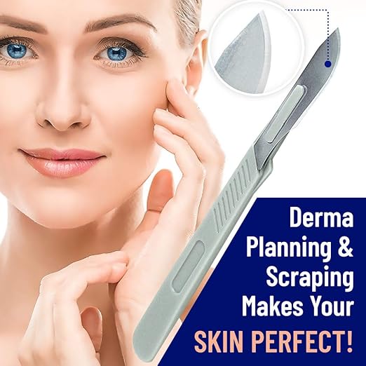 Disposable Scalpels| #10 Sharp Carbon-Steel Blades | Sterile Individual Pouches| for Dermaplaining, Podiatry, Crafts & More