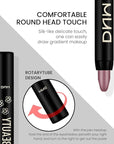evpct Orchid Shimmer Cream Eye Shadow Brightener Sticks Set for Eyes, Orchid Shimmery Matte Pencil Eye shadow Applicator Stick Pen Palette Makeup Waterproof sombras en crema para ojos 26#