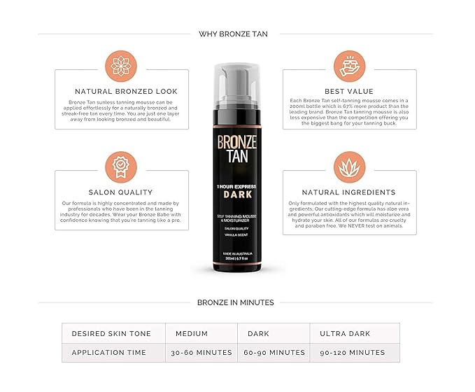 Bronze Tan Dark Self Tanning
