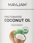 Pure Fractionated Coconut Oils Liquid 16oz 100% Natural USDA Certified Massage MCT Oil Organic&Moisturizer for Face Skin&Hair,Cold Pressed Body Carrier Oil for Essential Oils Mixing Women&Men
