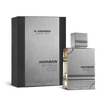 Al Haramain Amber Oud Carbon Edition - Arabian Cologne for Men - Long Lasting Perfume with Notes of Bergamot, Lavender, Rosemary, Amber, Vetiver, Cedar - Arabic Eau de Parfum - 6.7 oz EDP Spray