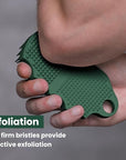 Silicone Body Scrubber Silver-Infused Dual-Sided 3-in-1 for Shower, Body Cleaning+Massage+Exfoliator Body Brush Buffer for Men and Women, Silicone Loofah, Non-Slip Handle (Midnight Green)