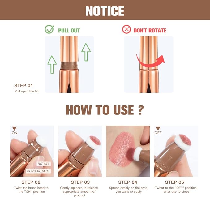 MEICOLY Liquid Contour Beauty Wand,Cream Contour Stick with