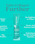 Further Food Unflavored Collagen Peptides Powder Stick Packs, Grass-Fed Pasture-Raised Hydrolyzed Type 1 & 3 Protein, Gut Health + Joint, Hair, Skin, Nails, Paleo Keto Sugar-Free 8.47 oz