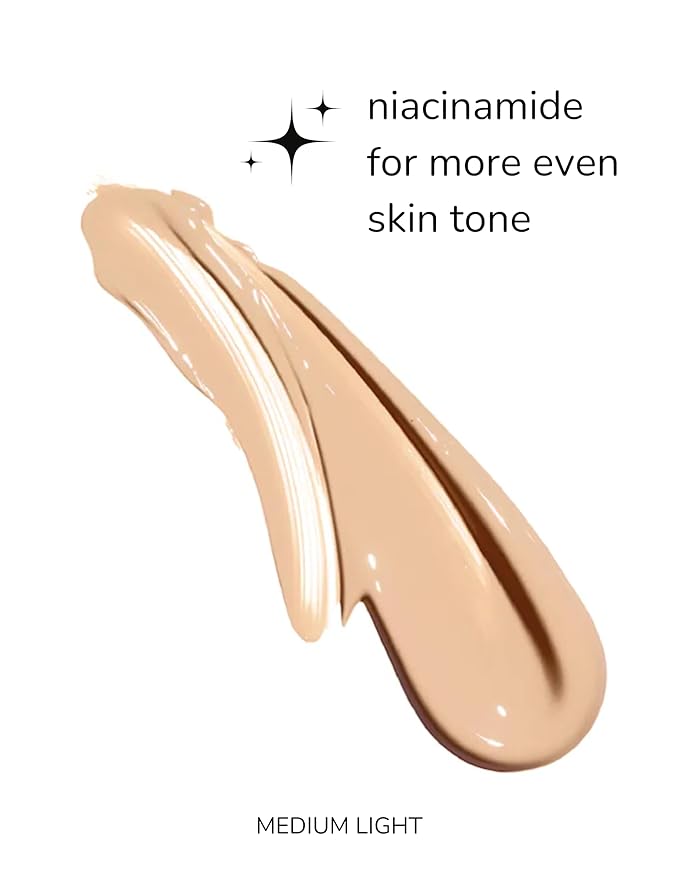 Emani Youth Defense Foundation with Hyaluronic Acid - Anti-Aging, Full Coverage - Protects Face and Brightens Skin Discoloration, Medium Light