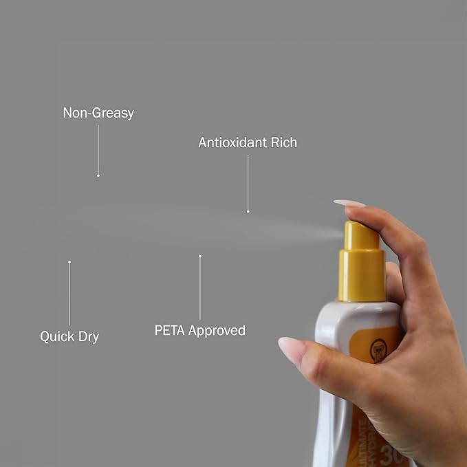 Australian Gold Spray Gel Sunscreen Moisturize Hydrate Skin, Broad Spectrum, Water Resistant, NonGreasyc, Oxybenzone Free, Cruelty Free, SPF 30, Coconut, 8 Ounce (A70892)