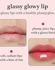 NOONI Korean Lip Oil - Applecherry | Long-Lasting, Moisturizing, Plumping, Revitalizing for Dry Lips, Waterproof, No Peel Off, Hydrating, Nourishing Crystal Clear, 0.12 FL Oz
