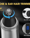 Hair Clippers for Men,4 in 1 Professional Hair Clippers T-Blade Trimmer Electric Foil Shaver Nose Hair Trimmer Set,Cordless Barber Hair Cutting Men’s Grooming Kit LCD Display Gifts (Silver)