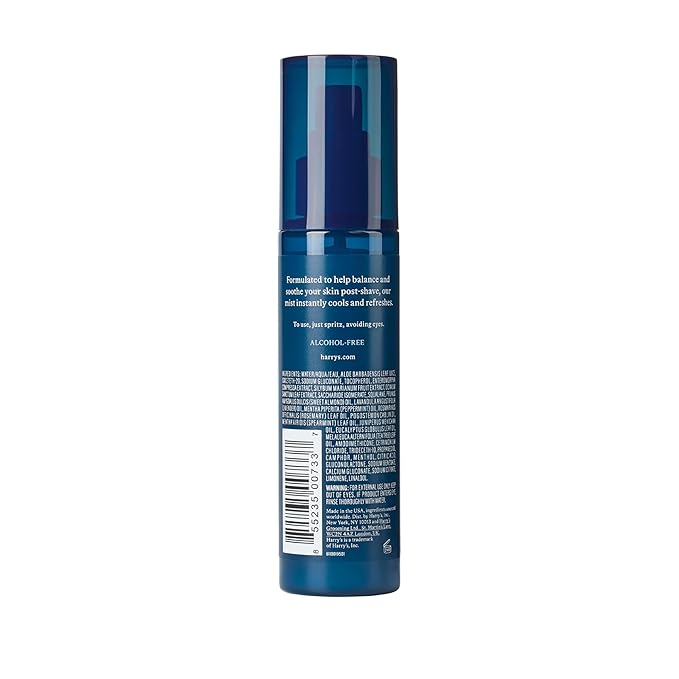 Harry's Post Shave Mist, Alcohol-Free Formula made with Aloe, Eucalyputus, and Tea Tree, 3.4 Fl. Oz, Pack of 2