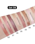 evpct 8Pcs Cream Eye Shadow Brightener Sticks Makeup Sets, Champagne Pearl Bronze Putty Sand Orchid Rose Gold Shimmer Matte Eyeshadow Eyeliner Pencil Applicator Stick Palette Makeup for Older Women 08