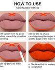 evpct 2Pcs Orange Light Fire Red Matte Liquid Lipstick Lip Gloss Stain and Retractable Lip Liner Makeup Set for Women Long Lasting Waterproof 24 Hours Lipstick labial mate larga duracion 24 54#