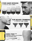 LQT® Professional Hair Clippers for Men, Hair Trimmer Cordless Barber Clippers and Trimmers Set, Hair Cutting Kit for Men Grooming Father Day Gifts