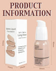 2Pcs Matte Liquid Full Coverage Foundation, Flawless Soft of 2)