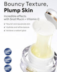 MISSHA Cell Renew Snail Mucin Vitamin C Cream 1.69 Fl oz, Hydrating Snail Mucin, Korean Skin Care for Improved Skin Texture & Youthful Glow, Korean Moisturizer, Kbeauty, Paraben Free