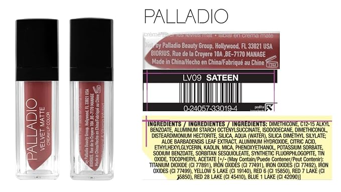 Palladio Velvet Matte Cream Lip Color, Sateen