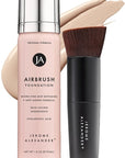Jerome Alexander MagicMinerals AirBrush Foundation – 2 Piece Set with Airbrush Foundation and Kabuki Brush - Spray Makeup with Anti-aging Ingredients for Smooth Radiant Skin - Fair