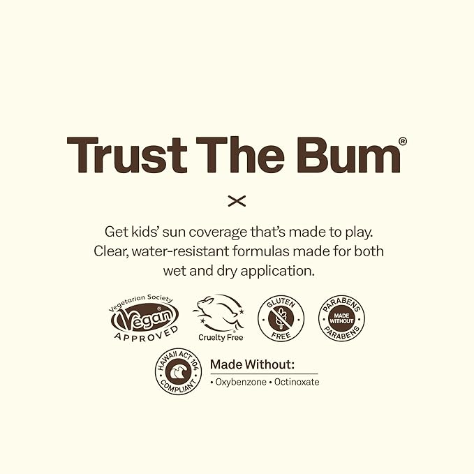 Sun Bum Kids SPF 50 Clear Face Stick Sunscreen - Wet or Dry Skin Application Broad Spectrum Sunscreen with Vitamin E - Hawaii 104 Act Compliant (Without Octinoxate & Oxybenzone) - Travel Size 0.53 oz